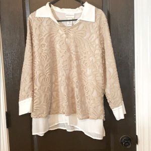 Alfred Dunner 2piece top 16w